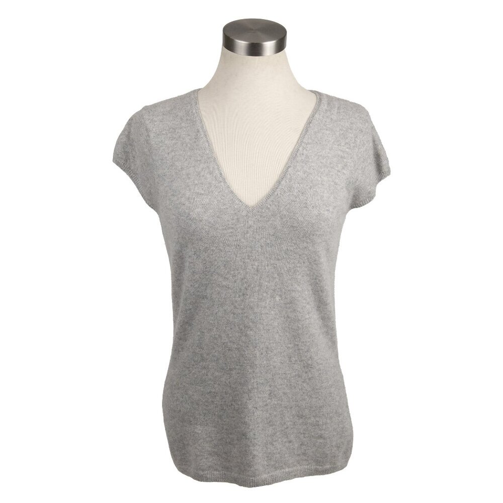 Express Design Studio 100% Cashmere V-Neck Short Sleeve Sweater Vest size Large
